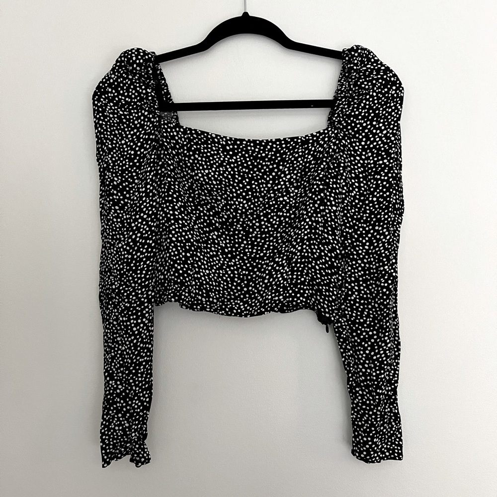 & OTHER STORIES long sleeve polka dot top size 36 / small